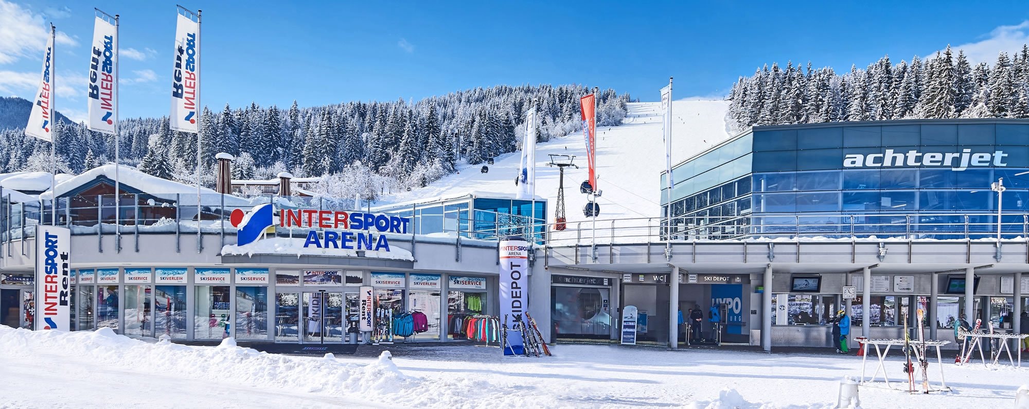Sports shop near ski slopes